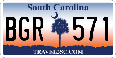 SC license plate BGR571