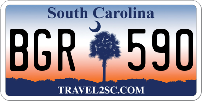 SC license plate BGR590