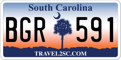 SC license plate BGR591