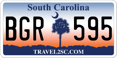 SC license plate BGR595
