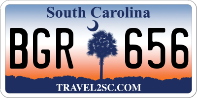 SC license plate BGR656