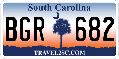 SC license plate BGR682