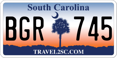SC license plate BGR745