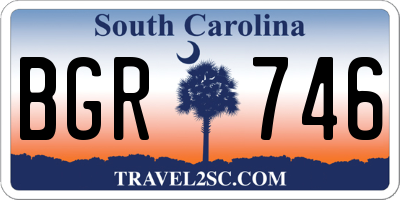 SC license plate BGR746