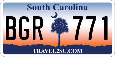SC license plate BGR771