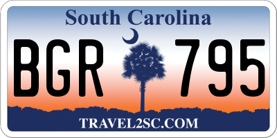 SC license plate BGR795