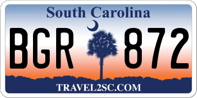 SC license plate BGR872