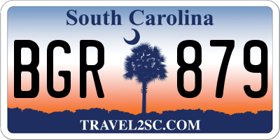 SC license plate BGR879