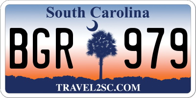 SC license plate BGR979
