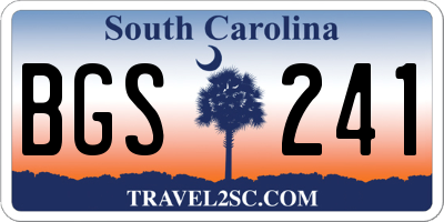 SC license plate BGS241