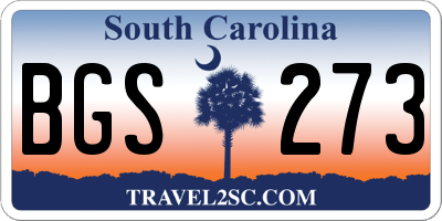 SC license plate BGS273