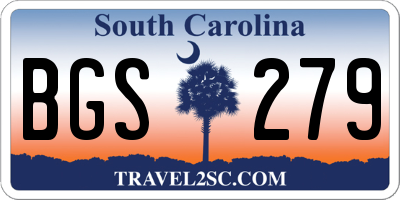 SC license plate BGS279