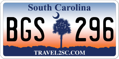 SC license plate BGS296