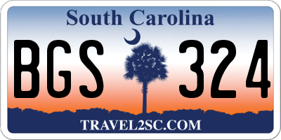 SC license plate BGS324