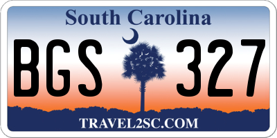 SC license plate BGS327