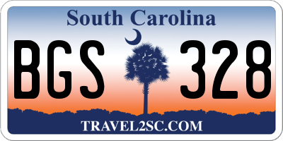SC license plate BGS328