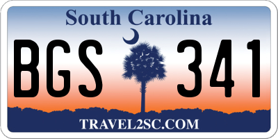 SC license plate BGS341