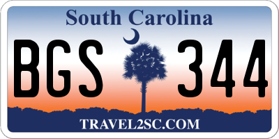 SC license plate BGS344