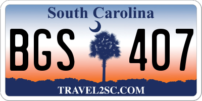 SC license plate BGS407
