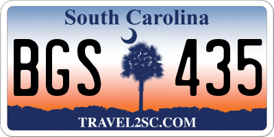 SC license plate BGS435