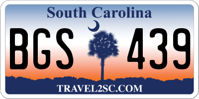 SC license plate BGS439