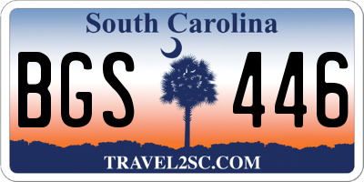 SC license plate BGS446