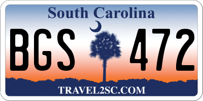 SC license plate BGS472