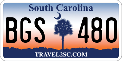 SC license plate BGS480