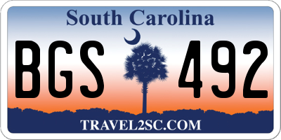SC license plate BGS492