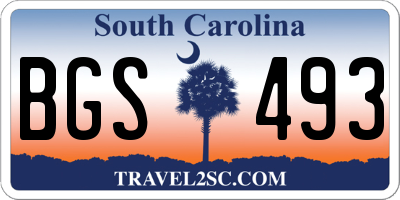 SC license plate BGS493