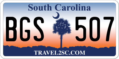 SC license plate BGS507