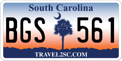 SC license plate BGS561