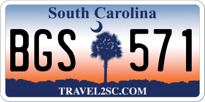 SC license plate BGS571