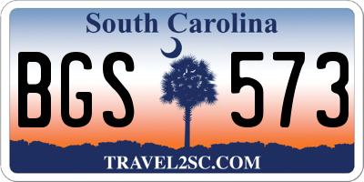 SC license plate BGS573