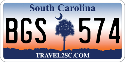 SC license plate BGS574