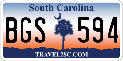 SC license plate BGS594