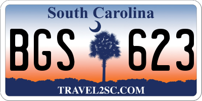 SC license plate BGS623