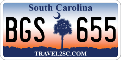 SC license plate BGS655