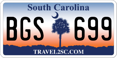 SC license plate BGS699