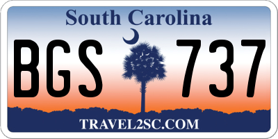 SC license plate BGS737