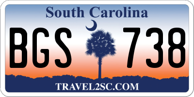 SC license plate BGS738