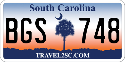 SC license plate BGS748