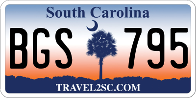 SC license plate BGS795
