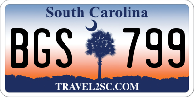 SC license plate BGS799