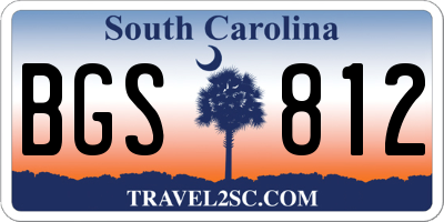 SC license plate BGS812