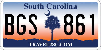 SC license plate BGS861
