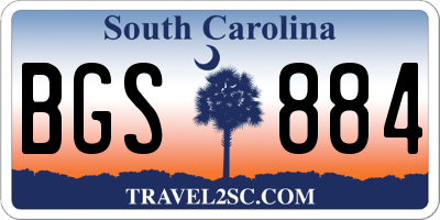 SC license plate BGS884
