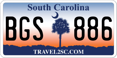 SC license plate BGS886