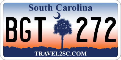 SC license plate BGT272