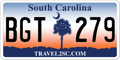 SC license plate BGT279
